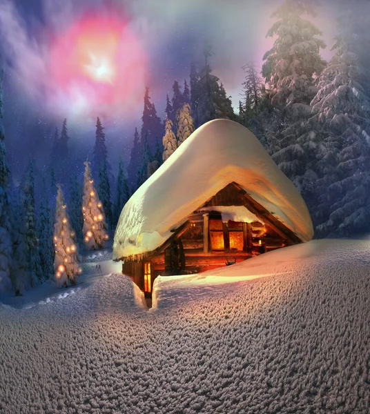 Weihnachten in den ukrainischen Bergen — Stockfoto