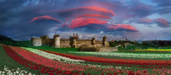 Древняя крепость в Каменце-Подольском — стоковое фото
