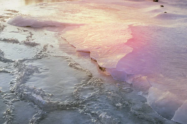 Lód na rzece Dniepr — Zdjęcie stockowe