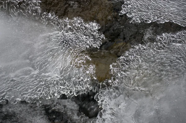 Arroyo congelado de montaña —  Fotos de Stock
