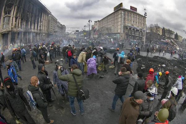 Звільнені від урядові війська Euromaidan — стокове фото