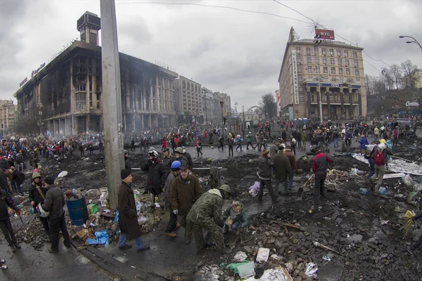 Befreiung von Regierungstruppen am Euromaidan — Stockfoto