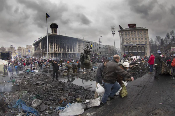 Bevrijd van regeringstroepen Euromaidan — Stockfoto