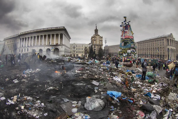 Звільнені від урядові війська Euromaidan — стокове фото