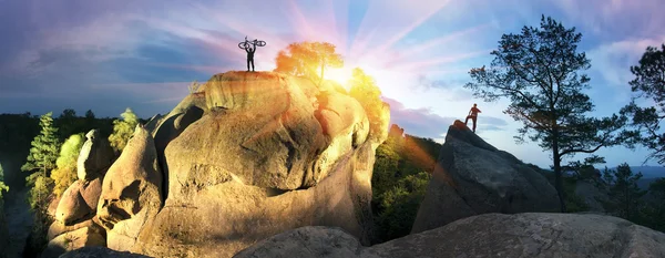 Dovbush rocks in Carpathians — Stock Photo, Image