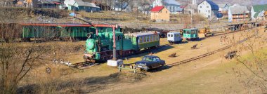 Carpathian vintage train clipart