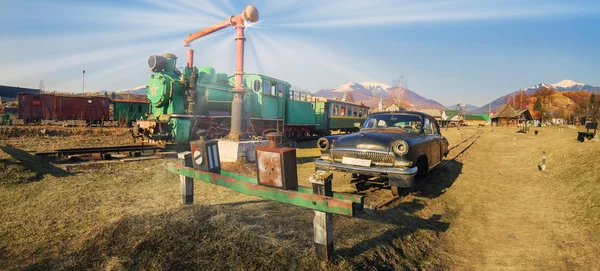Treno vintage dei Carpazi — Foto Stock