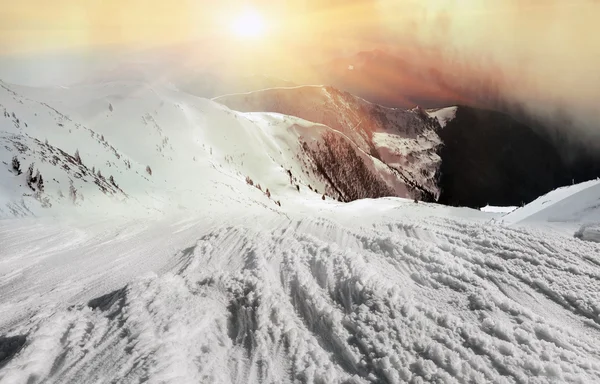 Vackra vinter berg — Stockfoto