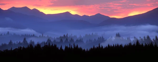 Sonnenuntergang im Voralpenland — Stockfoto