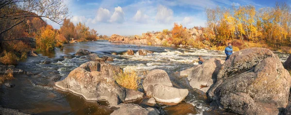 Ukrayna Güzel Sonbahar Güney Bug Nehri — Stok fotoğraf