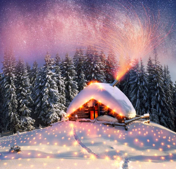 Crăciunul în munții Carpați — Fotografie, imagine de stoc