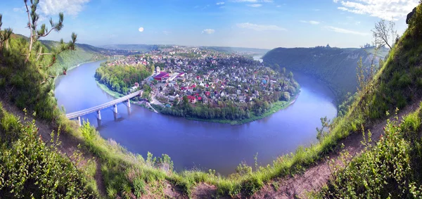 Meandry rzeki Dniestr — Zdjęcie stockowe