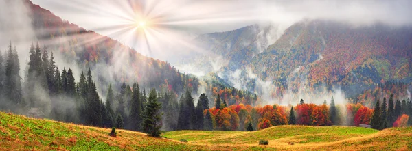 在喀尔巴阡秋季景观 — 图库照片