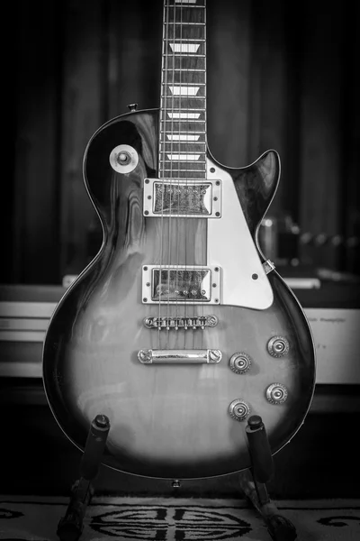 Old Electric Guitar in Black and White
