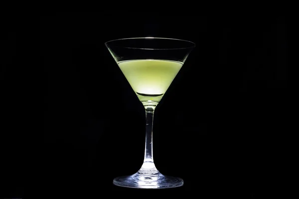 Cocktail Glass in black background — Stock Photo, Image