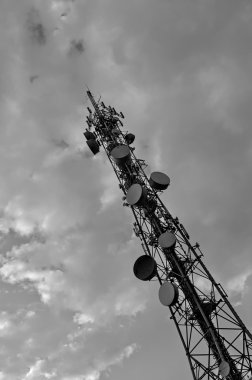 Telekomünikasyon tower siyah beyaz