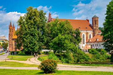 Vilnius, Litvanya. Uzupis 'in Mimarı Eski Vilnius Kasabası' nda. Vilniaus Senamiestis Bölgesi.