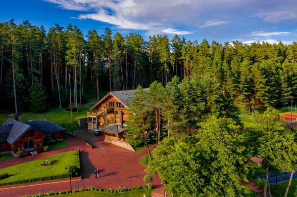 Panoramautsikt Över Sjön Tidigt Våren Morgon Nära Byn Walchwil Kantonen — Stockfoto