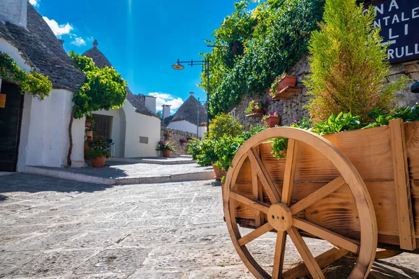 Traditionele Trulli Huizen Alberobello Provincie Bari Regio Puglia Italië Prachtig — Stockfoto