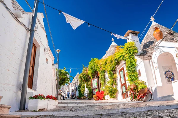 Casas Trulli Tradicionales Alberobello Provincia Bari Región Puglia Italia Hermosa — Foto de Stock