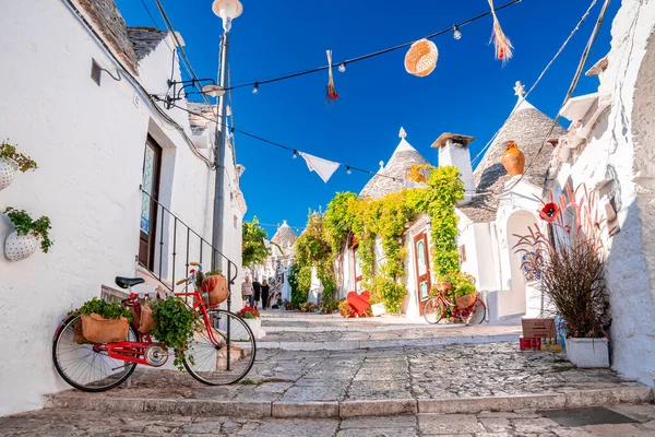 Traditionele Trulli Huizen Alberobello Provincie Bari Regio Puglia Italië Prachtig — Stockfoto