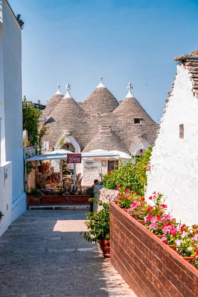 Casas Trulli Tradicionales Alberobello Provincia Bari Región Puglia Italia Hermosa — Foto de Stock