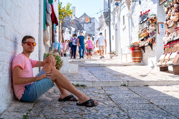 Casas Trulli Tradicionales Arbelobello Provincia Bari Región Puglia Italia Hermosa — Foto de Stock