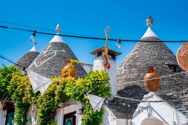 Casas Trulli Tradicionales Alberobello Provincia Bari Región Puglia Italia Hermosa — Foto de Stock