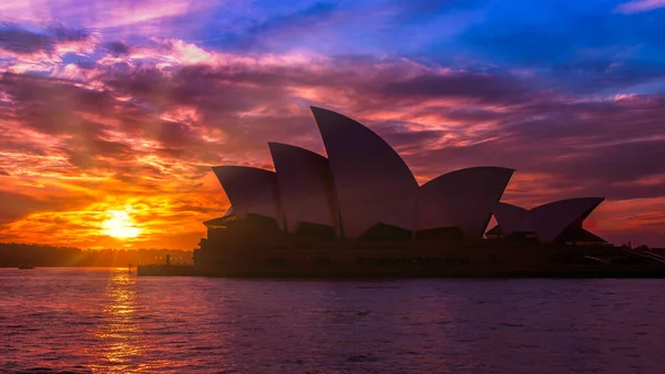 Sydney Australien Maj 2020 Rosa Färgglada Soluppgång Över Sydney City — Stockfoto