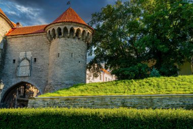 Tallinn şehrinin dar sokakları, Estonya 'nın başkenti..