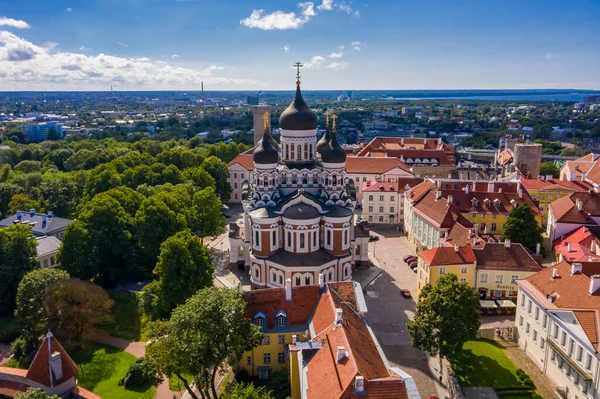 Luftaufnahme Der Alexander Newski Kathedrale Einer Orthodoxen Kathedrale Der Altstadt — Stockfoto