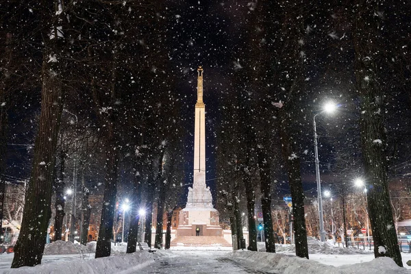 February 2021 Riga Latvia Beautiful Winter Night Old Town Riga — Fotografia de Stock