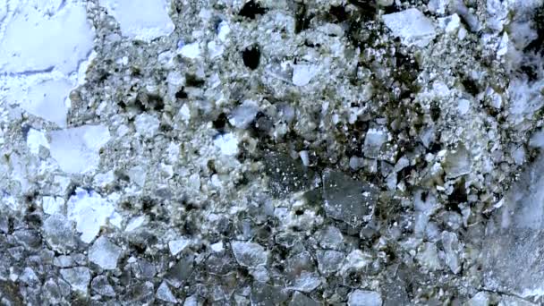 氷の質感の背景。寒い霜の表面を織物. — ストック動画