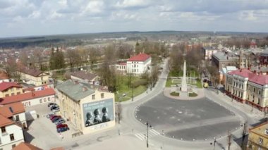 Aerial view of beautiful historical Cesis city in Latvia