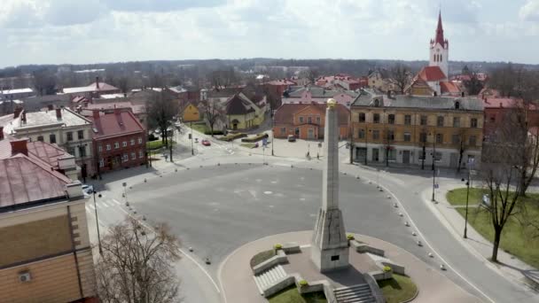 Aerial View Beautiful Historical Cesis City Latvia — Wideo stockowe