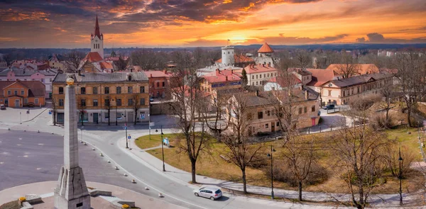 Cesis Latvia May 2021 Aerial View Beautiful City Cesis Latvia — Zdjęcie stockowe