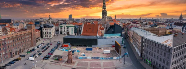 Riga Latvia May 2021 Beautiful Aerial View Riga Center Museum — Stok fotoğraf