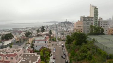 San Francisco, ABD 'nin güzel hava manzarası. Şehir merkezinin görüntüsü