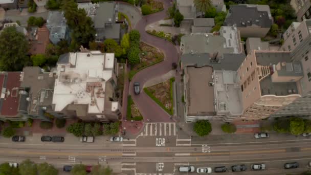 Чудовий вигляд на Сан-Франциско, США. Вид на нижнє місто — стокове відео