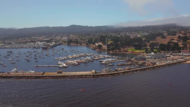 Flygfoto över Monterey Bay Aquarium, Pacific Grove — Stockvideo