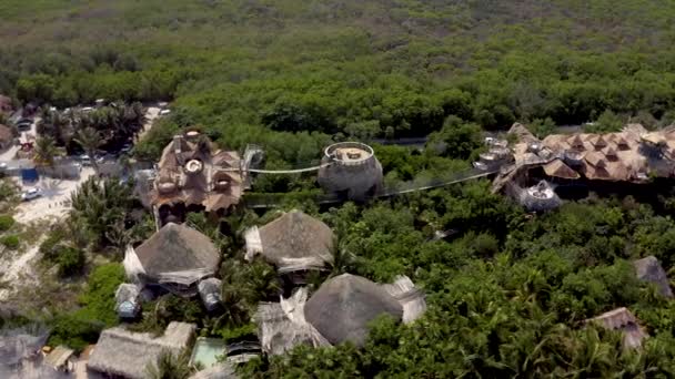 图卢姆的Azulik豪华酒店的空中景观. — 图库视频影像