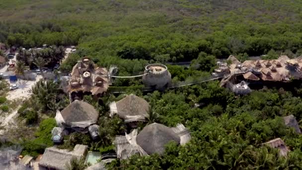 Tulum México Mayo 2021 Vista Aérea Del Hotel Lujo Azulik — Vídeos de Stock