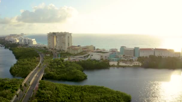 Beautiful Caribbean Coastline White Beaches Luxury Hotels Coastline — Video