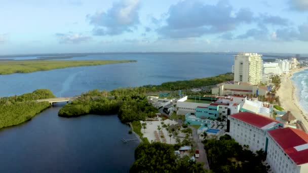 Канкун Мексика Травня 2021 Року Розкішний Курорт Біля Карибського Моря — стокове відео