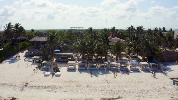 Survolant Littoral Tulum Par Plage Avec Une Mer Magique Des — Video