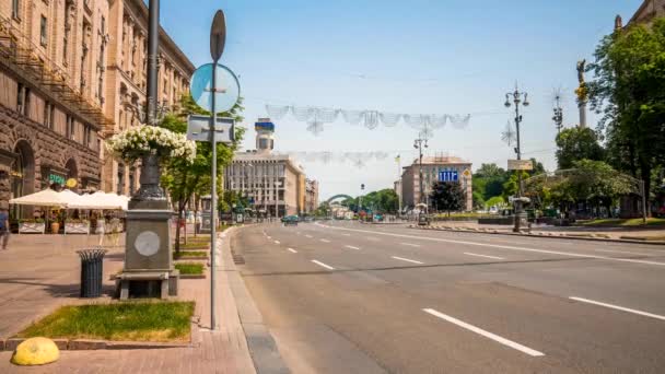 Timelapse widok na Majdan Nezalezhnosti placu w Kijowie, Ukraina. — Wideo stockowe