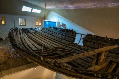 Rusted old ship wreck located in the museum of Tallinn.