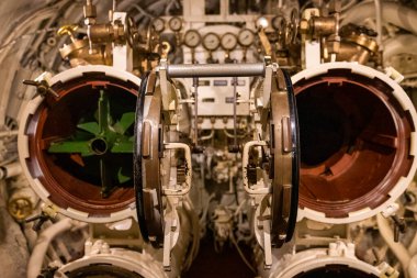 Torpedo launch cabin inside submarine named Lembit