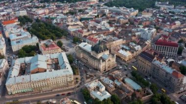 Lviv, şehir manzaralı, tarihi şehir merkezi, Ukrayna, Batı Ukrayna