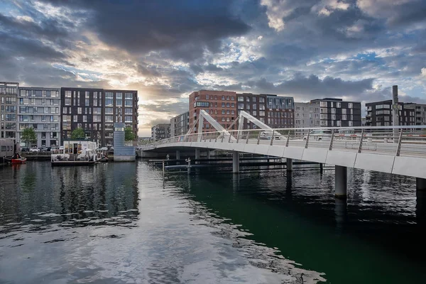 Vackra kanaler i Köpenhamn, Danmarks huvudstad. — Stockfoto